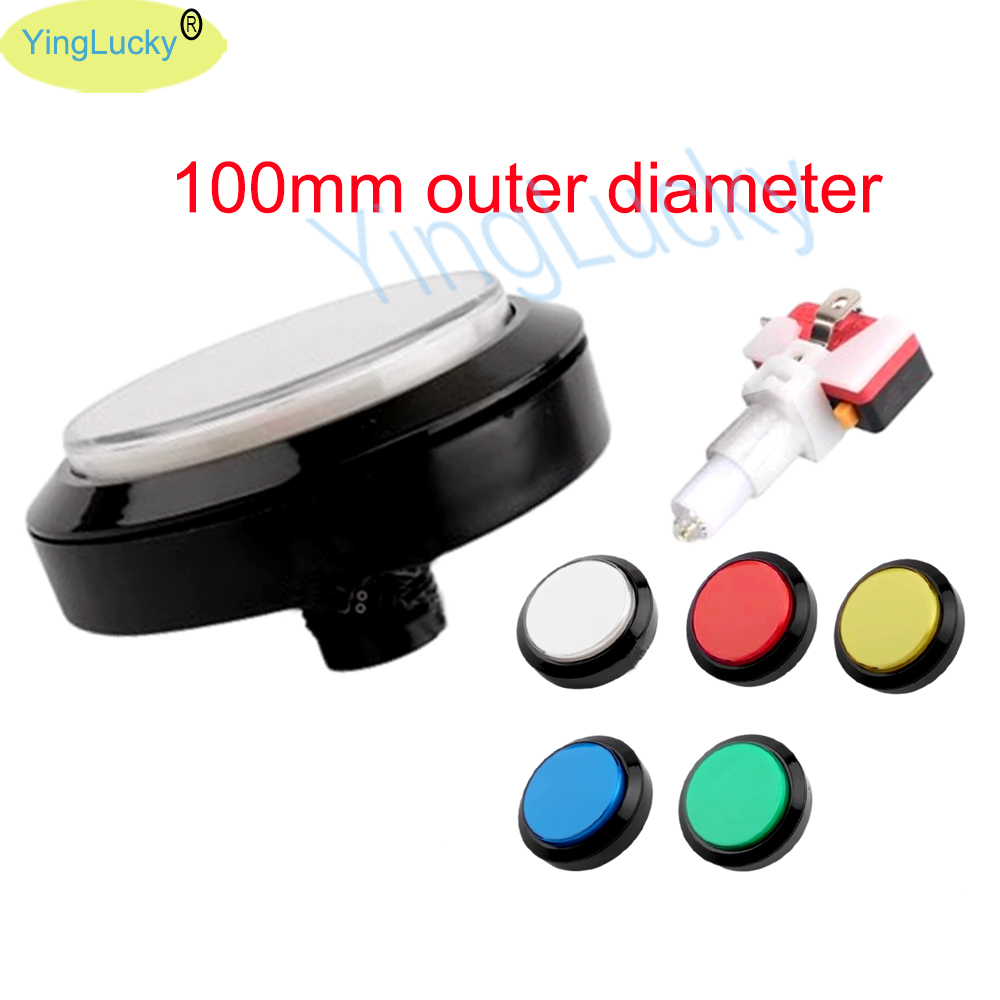 12V 아케이드 LED 버튼 100mm 평면 원형 버튼 - Arcade Game Jackpot 리뷰 및 가격